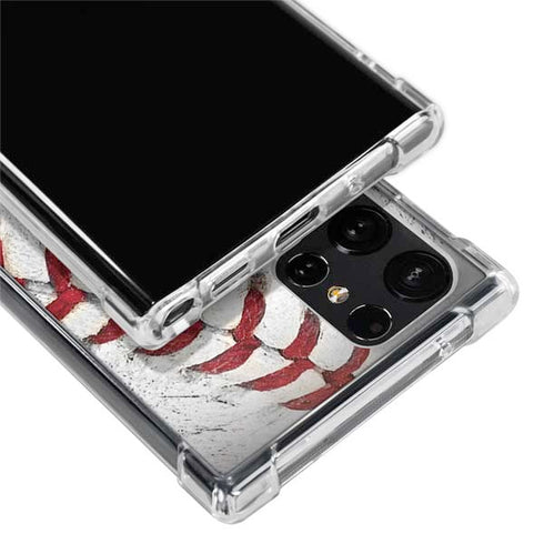 MLB Houston Astros Game Ball Galaxy S22 Ultra Clear Case