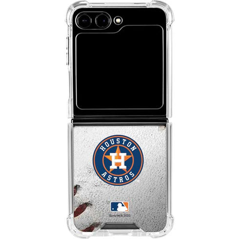 MLB Houston Astros Game Ball Galaxy Z Flip5 5G Clear Case