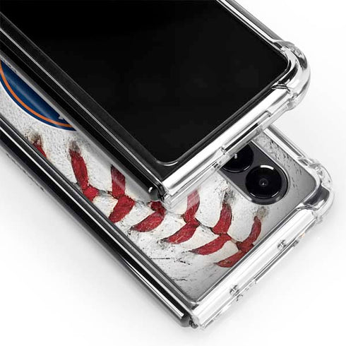MLB Houston Astros Game Ball Galaxy Z Fold4 5G Clear Case