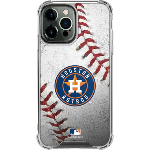 MLB Houston Astros Game Ball iPhone 15 Pro Max Clear Case