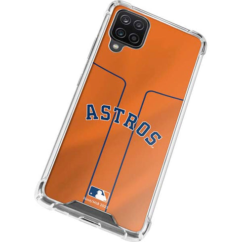 MLB Houston Astros Jersey Alternate Galaxy A12 Clear Case