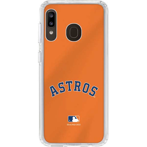 MLB Houston Astros Jersey Alternate Galaxy A20 Clear Case