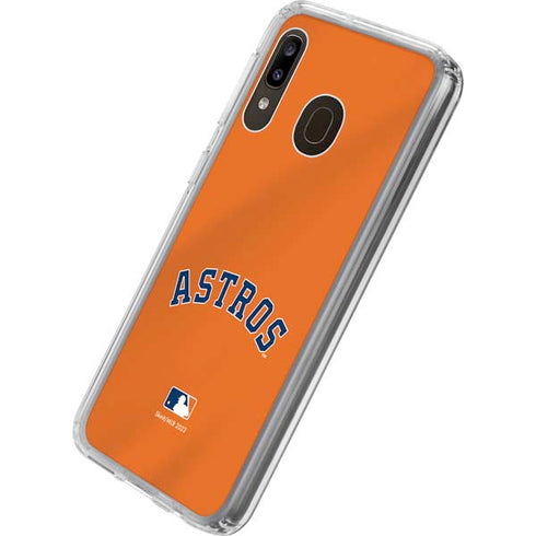 MLB Houston Astros Jersey Alternate Galaxy A20 Clear Case
