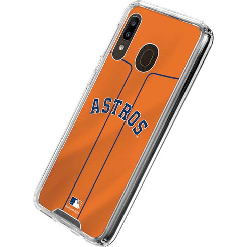 MLB Houston Astros Jersey Alternate Galaxy A30 Clear Case