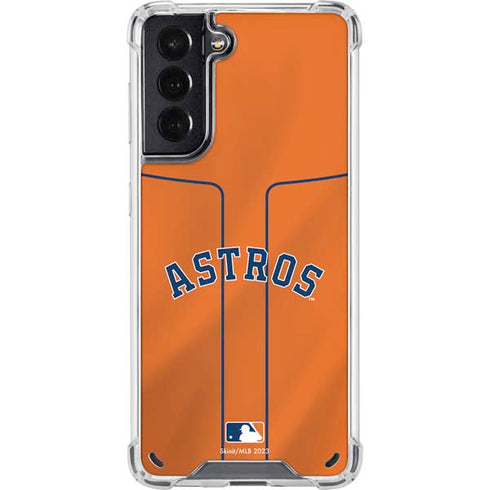 MLB Houston Astros Jersey Alternate Galaxy S21 5G Clear Case