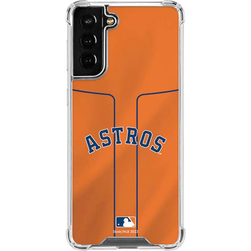 MLB Houston Astros Jersey Alternate Galaxy S21 FE Clear Case