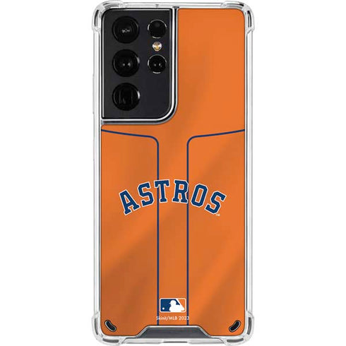 MLB Houston Astros Jersey Alternate Galaxy S21 Ultra 5G Clear Case