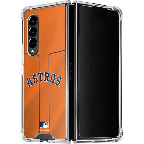 MLB Houston Astros Jersey Alternate Galaxy Z Fold4 5G Clear Case