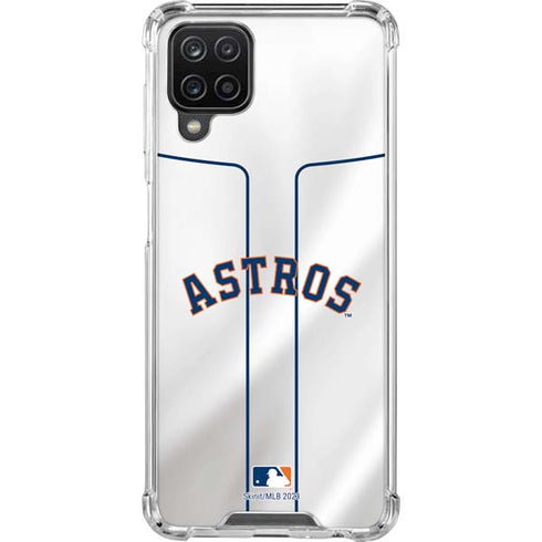 MLB Houston Astros Jersey Galaxy A12 Clear Case