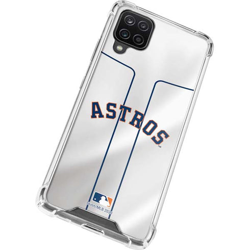MLB Houston Astros Jersey Galaxy A12 Clear Case