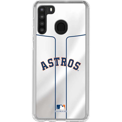 MLB Houston Astros Jersey Galaxy A21 Clear Case