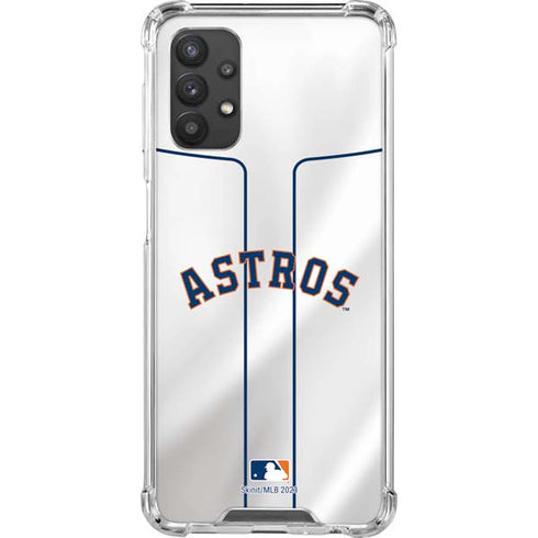 MLB Houston Astros Jersey Galaxy A32 5G Clear Case