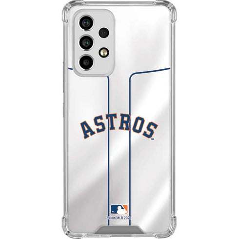 MLB Houston Astros Jersey Galaxy A53 5G Clear Case