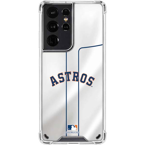 MLB Houston Astros Jersey Galaxy S21 Ultra 5G Clear Case