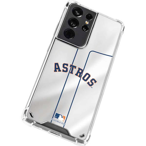 MLB Houston Astros Jersey Galaxy S21 Ultra 5G Clear Case