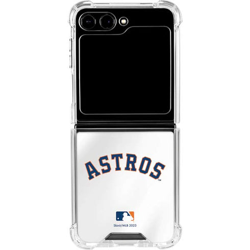 MLB Houston Astros Jersey Galaxy Z Flip5 5G Clear Case