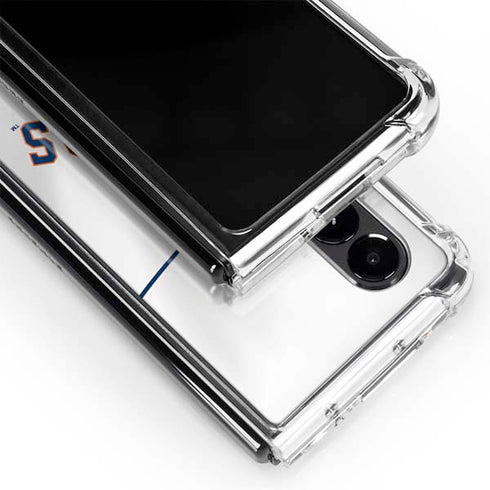 MLB Houston Astros Jersey Galaxy Z Fold4 5G Clear Case