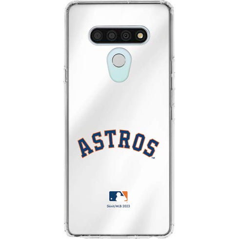 MLB Houston Astros Jersey LG Stylo 6 Clear Case