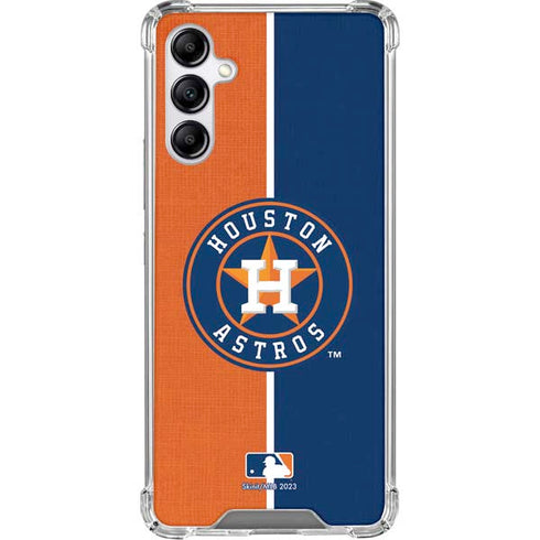 MLB Houston Astros Split Galaxy A15 5G Clear Case