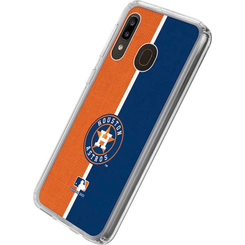 MLB Houston Astros Split Galaxy A20 Clear Case