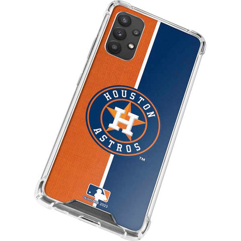 MLB Houston Astros Split Galaxy A32 5G Clear Case
