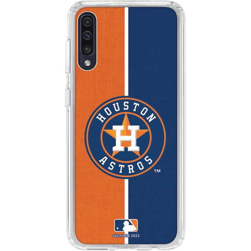 MLB Houston Astros Split Galaxy A50 Clear Case