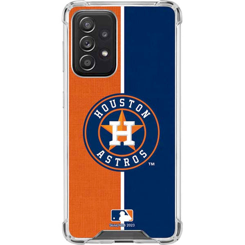MLB Houston Astros Split Galaxy A52 5G Clear Case