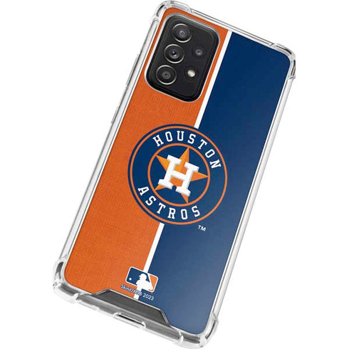 MLB Houston Astros Split Galaxy A52 5G Clear Case