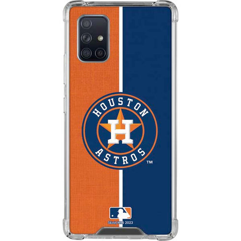 MLB Houston Astros Split Galaxy A71 5G Clear Case