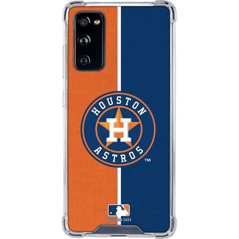 MLB Houston Astros Split Galaxy S20 FE Clear Case