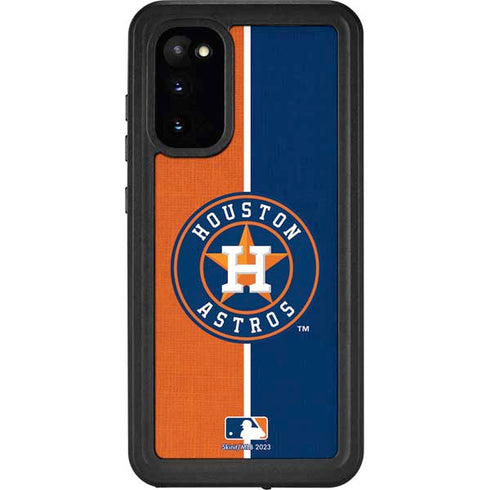MLB Houston Astros Split Galaxy S20 Waterproof Case