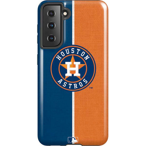 MLB Houston Astros Split Galaxy S21 5G Pro Case
