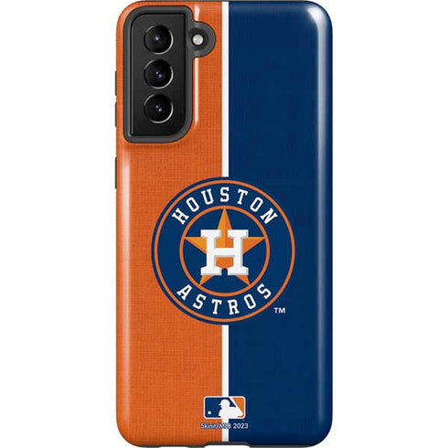 MLB Houston Astros Split Galaxy S21 FE Pro Case