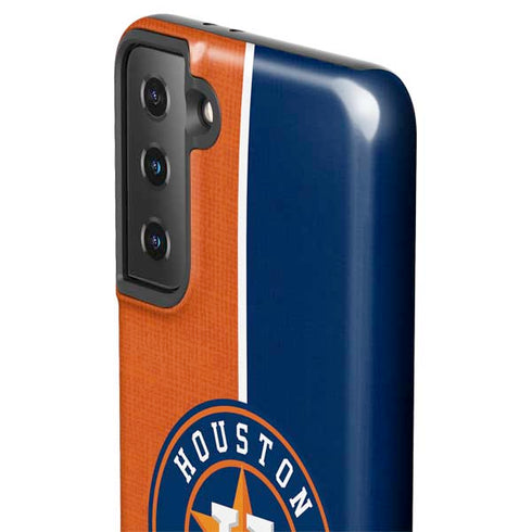 MLB Houston Astros Split Galaxy S21 FE Pro Case
