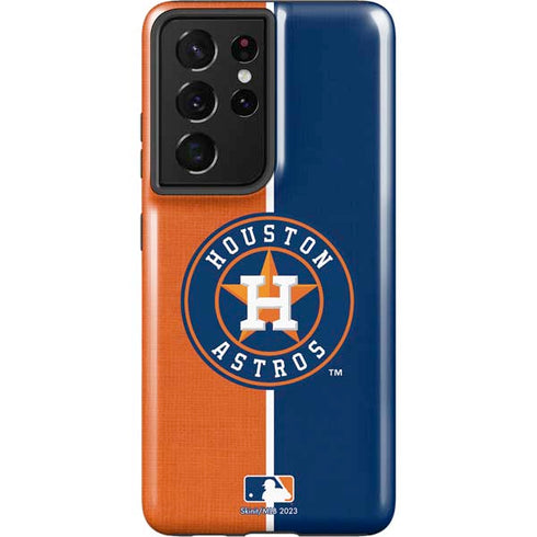 MLB Houston Astros Split Galaxy S21 Ultra 5G Pro Case