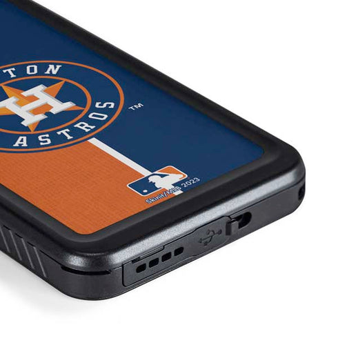 MLB Houston Astros Split Galaxy S23 Waterproof Case