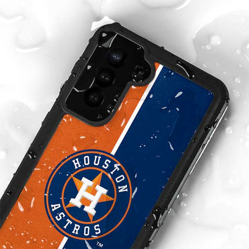 MLB Houston Astros Split Galaxy S23 Waterproof Case