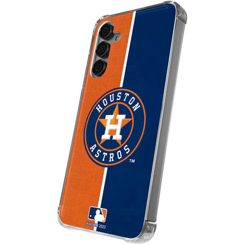 MLB Houston Astros Split Galaxy S24 Plus Clear Case