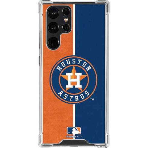 MLB Houston Astros Split Galaxy S24 Ultra Clear Case