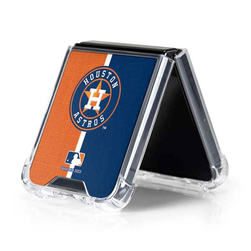MLB Houston Astros Split Galaxy Z Flip5 5G Clear Case