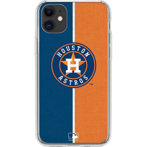 MLB Houston Astros Split iPhone 11 Clear Case