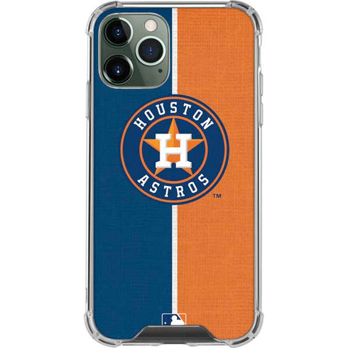 MLB Houston Astros Split iPhone 11 Pro Max Clear Case