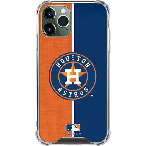 MLB Houston Astros Split iPhone 12 Pro Max Clear Case
