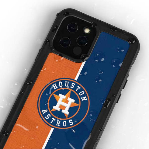 MLB Houston Astros Split iPhone 12 Pro Waterproof Case