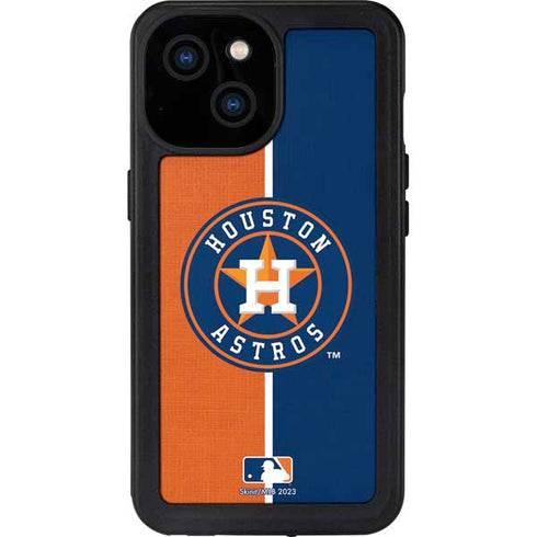 MLB Houston Astros Split iPhone 13 Mini Waterproof Case