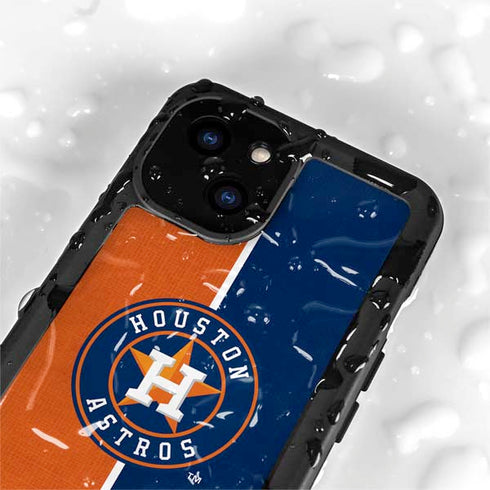 MLB Houston Astros Split iPhone 13 Mini Waterproof Case