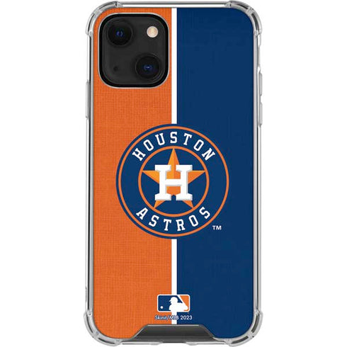 MLB Houston Astros Split iPhone 15 Plus Clear Case