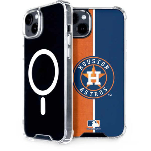 MLB Houston Astros Split iPhone 15 Plus MagSafe Case