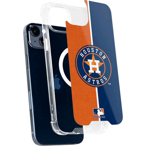 MLB Houston Astros Split iPhone 15 Plus MagSafe Case