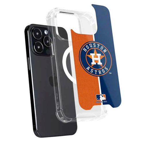 MLB Houston Astros Split iPhone 15 Pro Max MagSafe Case